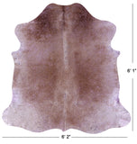 Pink Metallic Natural Hair-On Cowhide Rug - 6' 1" X 6' 2" - Golden Nile