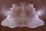 Pink Metallic Natural Hair-On Cowhide Rug - 6' 1" X 6' 2" - Golden Nile