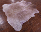 Pink Metallic Natural Hair-On Cowhide Rug - 6' 1" X 6' 2" - Golden Nile