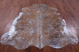Blue Metallic Natural Hair-On Cowhide Rug - 6' 10" X 6' 0" - Golden Nile