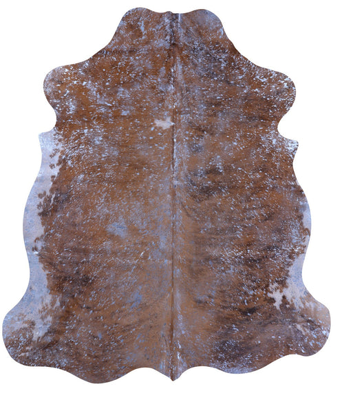 Blue Metallic Natural Hair-On Cowhide Rug - 6' 10" X 6' 0" - Golden Nile
