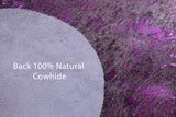 Pink Metallic Natural Hair-On Cowhide Rug - 6' 10" X 6' 5" - Golden Nile