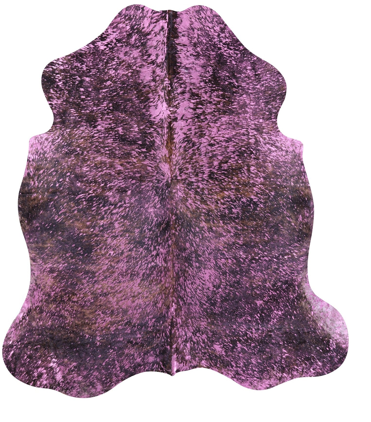 Pink Metallic Natural Hair-On Cowhide Rug - 6' 3" X 5' 8" - Golden Nile