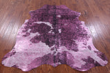 Pink Metallic Natural Hair-On Cowhide Rug - 6' 6" X 6' 2" - Golden Nile
