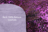 Pink Metallic Natural Hair-On Cowhide Rug - 6' 8" X 5' 11" - Golden Nile