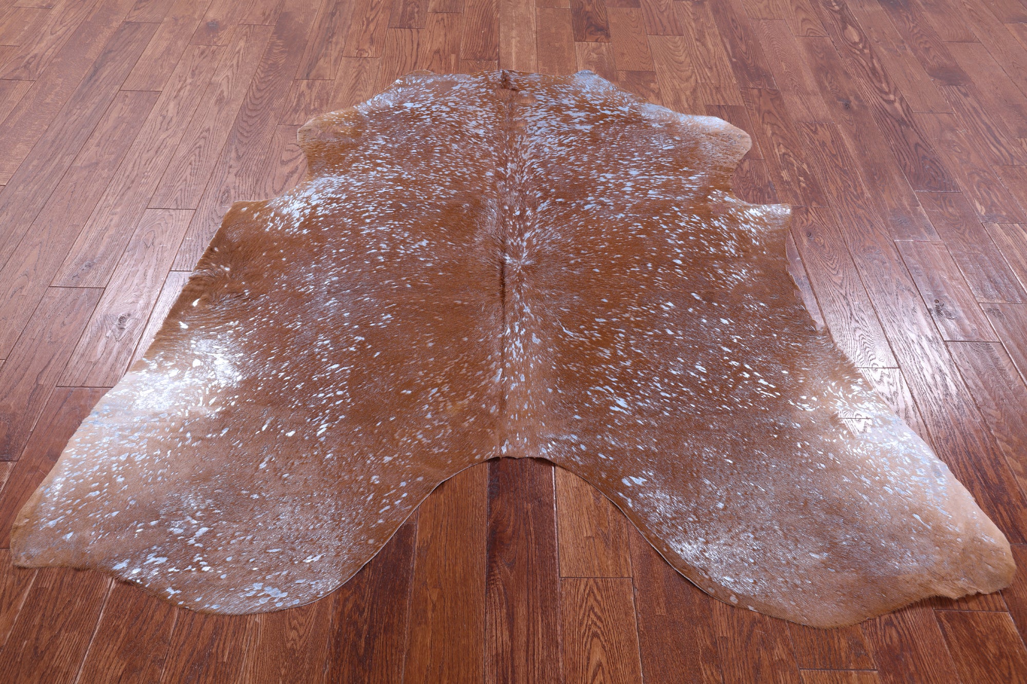 Metallic Natural Hair-On Cowhide Rug - 5' 10" X 6' 0" - Golden Nile