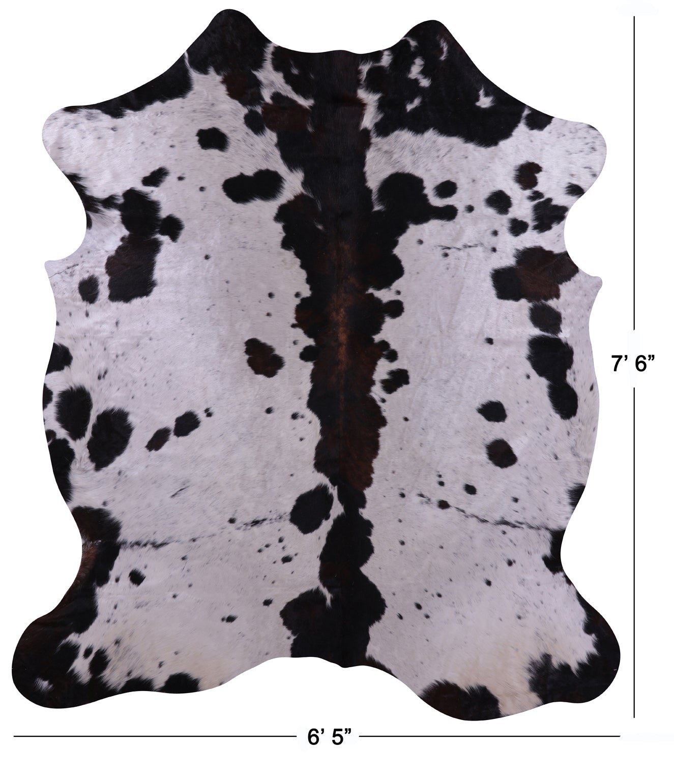 Natural Hair-On Cowhide Rug - 7' 6" X 6' 5" - Golden Nile