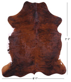 Natural Hair-On Cowhide Rug - 7' 1" X 6' 1" - Golden Nile