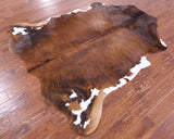 Natural Hair-On Cowhide Rug - 6' 9" X 6' 0" - Golden Nile