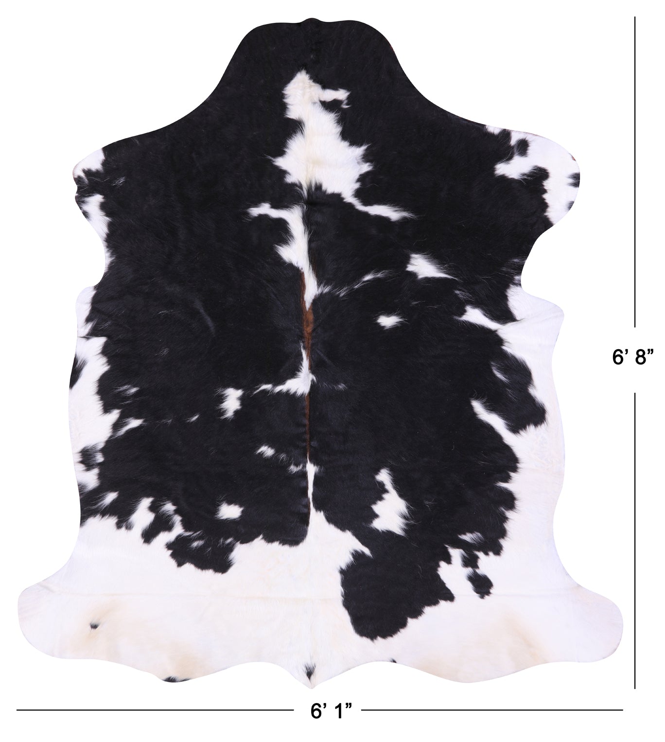 Natural Hair-On Cowhide Rug - 6' 8" X 6' 1" - Golden Nile