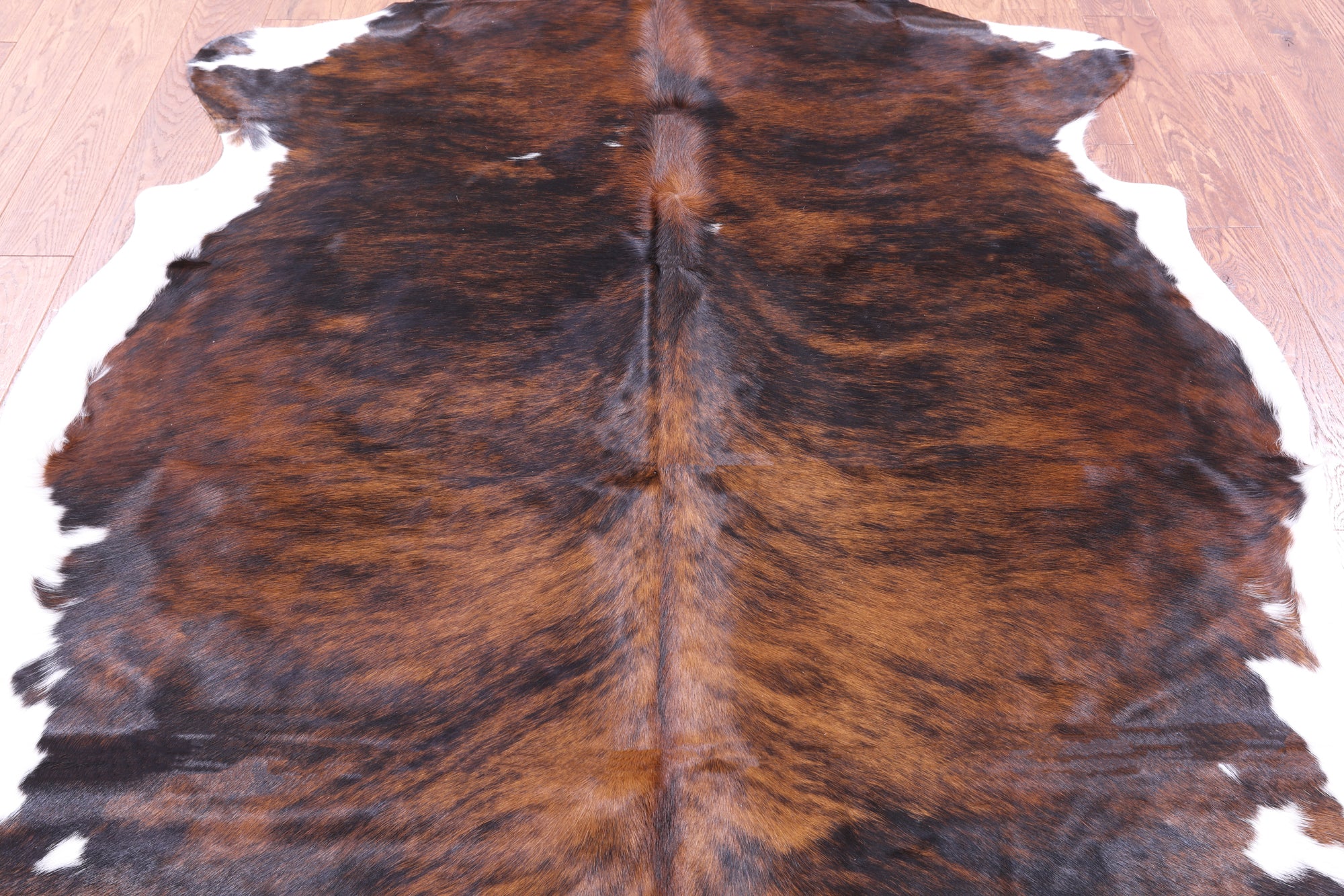 Natural Hair-On Cowhide Rug - 6' 11" X 6' 3" - Golden Nile