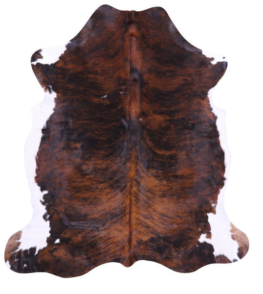 Natural Hair-On Cowhide Rug - 6' 11" X 6' 3" - Golden Nile