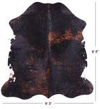Natural Hair-On Cowhide Rug - 6' 5" X 6' 3" - Golden Nile