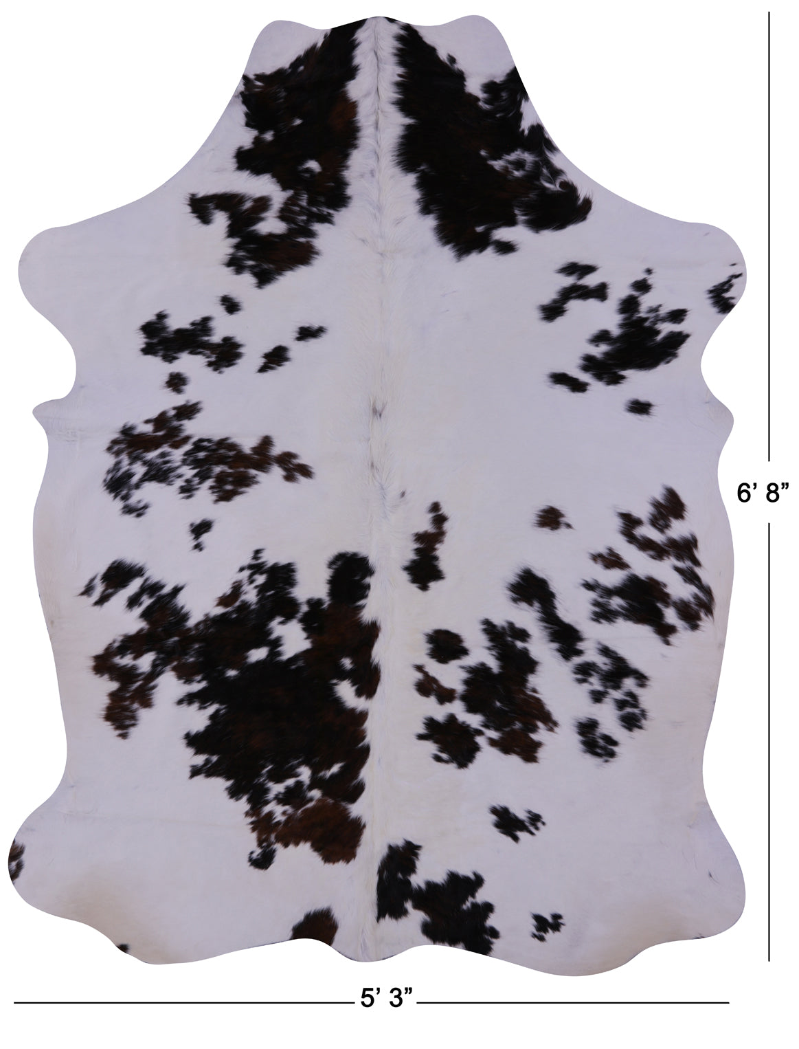 Natural Hair-On Cowhide Rug - 6' 8" X 5' 3" - Golden Nile