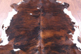 Tricolor Natural Hair-On Cowhide Rug - 7' 0" X 6' 5" - Golden Nile