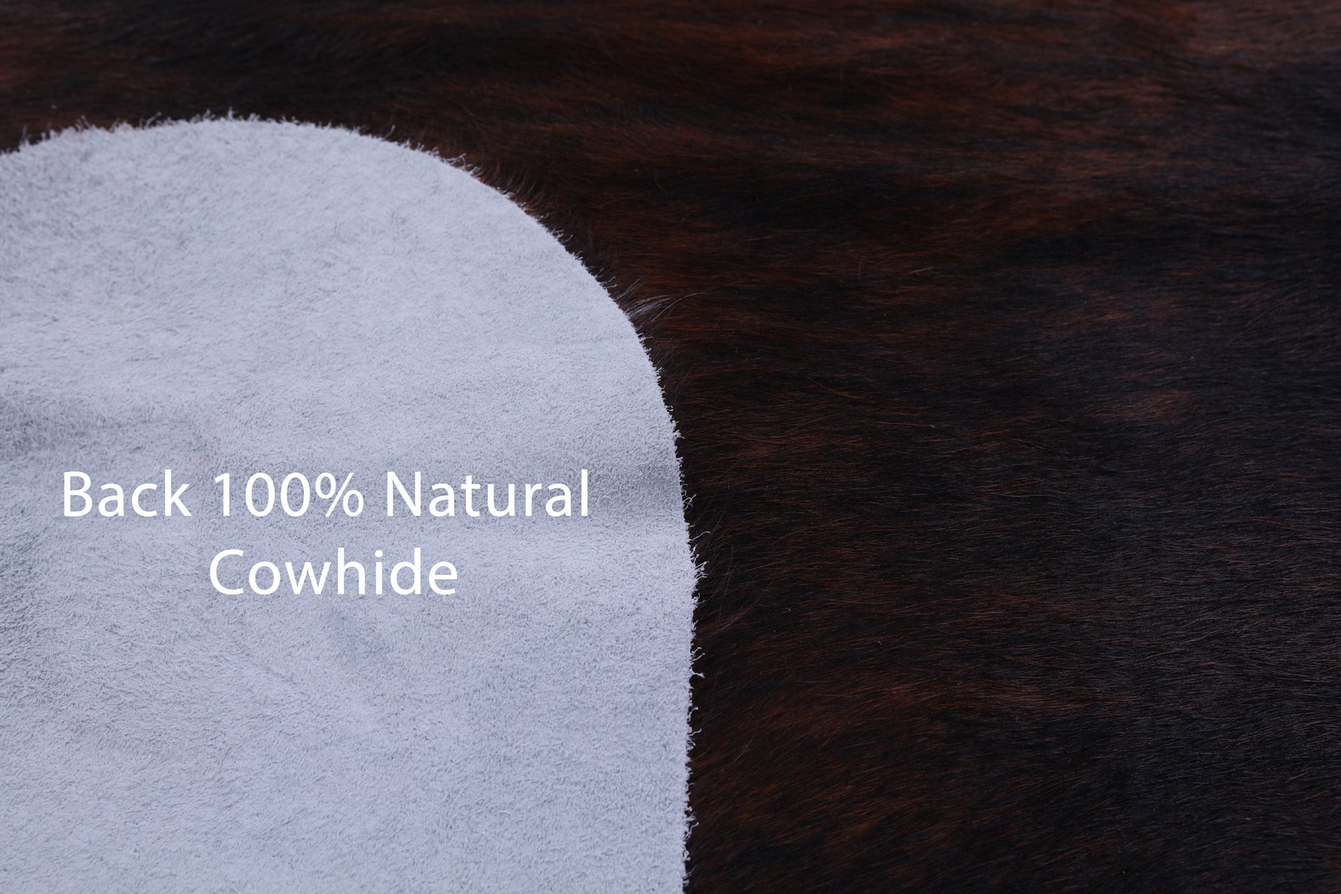 Tricolor Natural Hair-On Cowhide Rug - 7' 0" X 6' 5" - Golden Nile