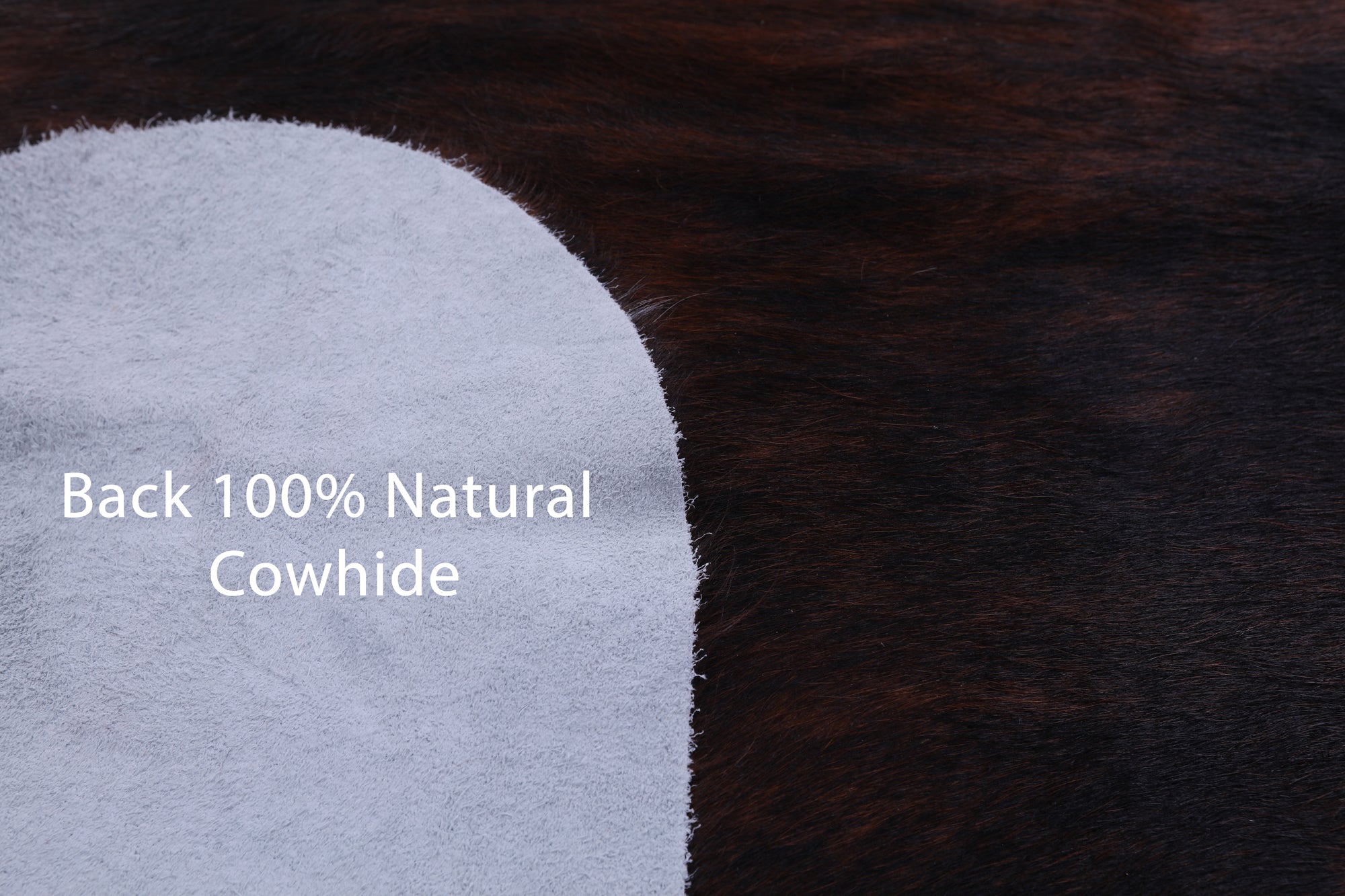 Tricolor Natural Hair-On Cowhide Rug - 7' 0" X 6' 5" - Golden Nile