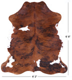 Natural Hair-On Cowhide Rug - 6' 8" X 6' 2" - Golden Nile