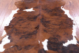 Natural Hair-On Cowhide Rug - 6' 8" X 6' 2" - Golden Nile