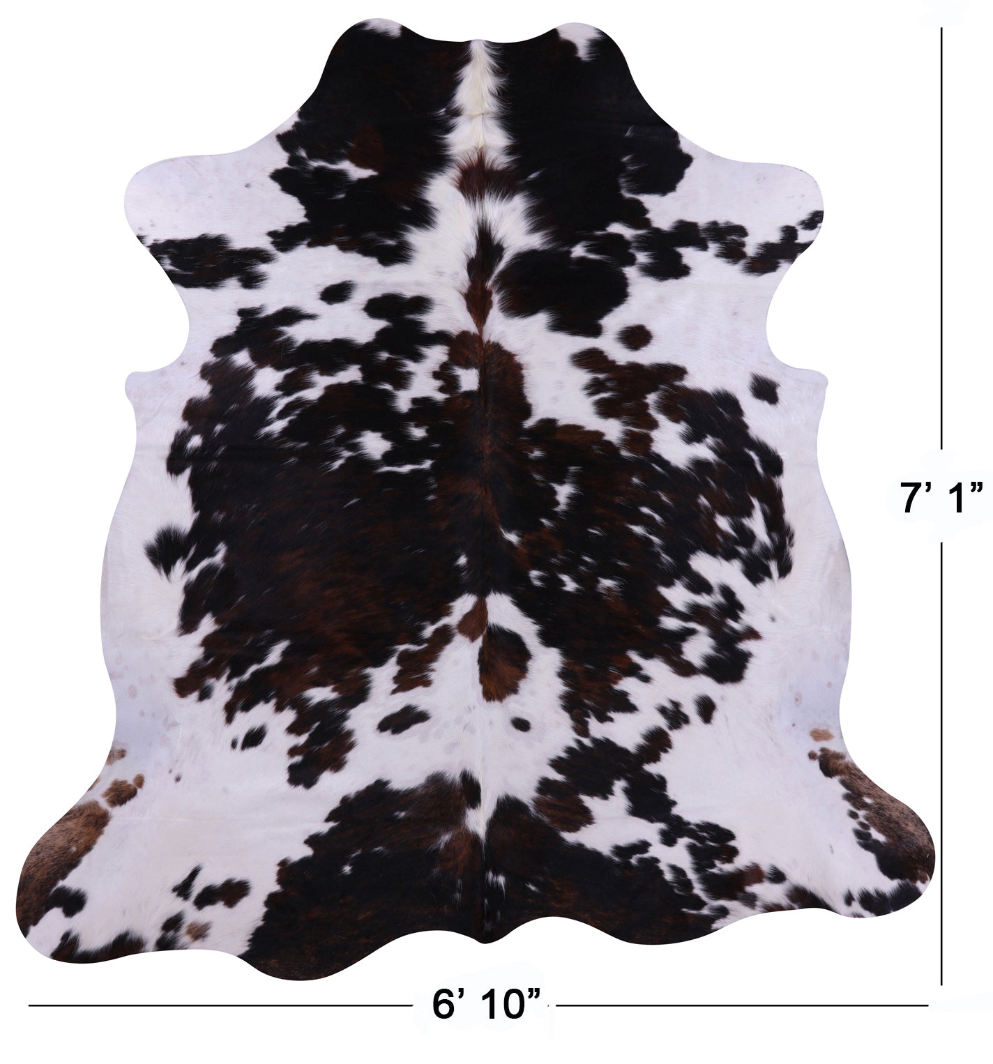 Natural Hair-On Cowhide Rug - 7' 1" X 6' 10" - Golden Nile