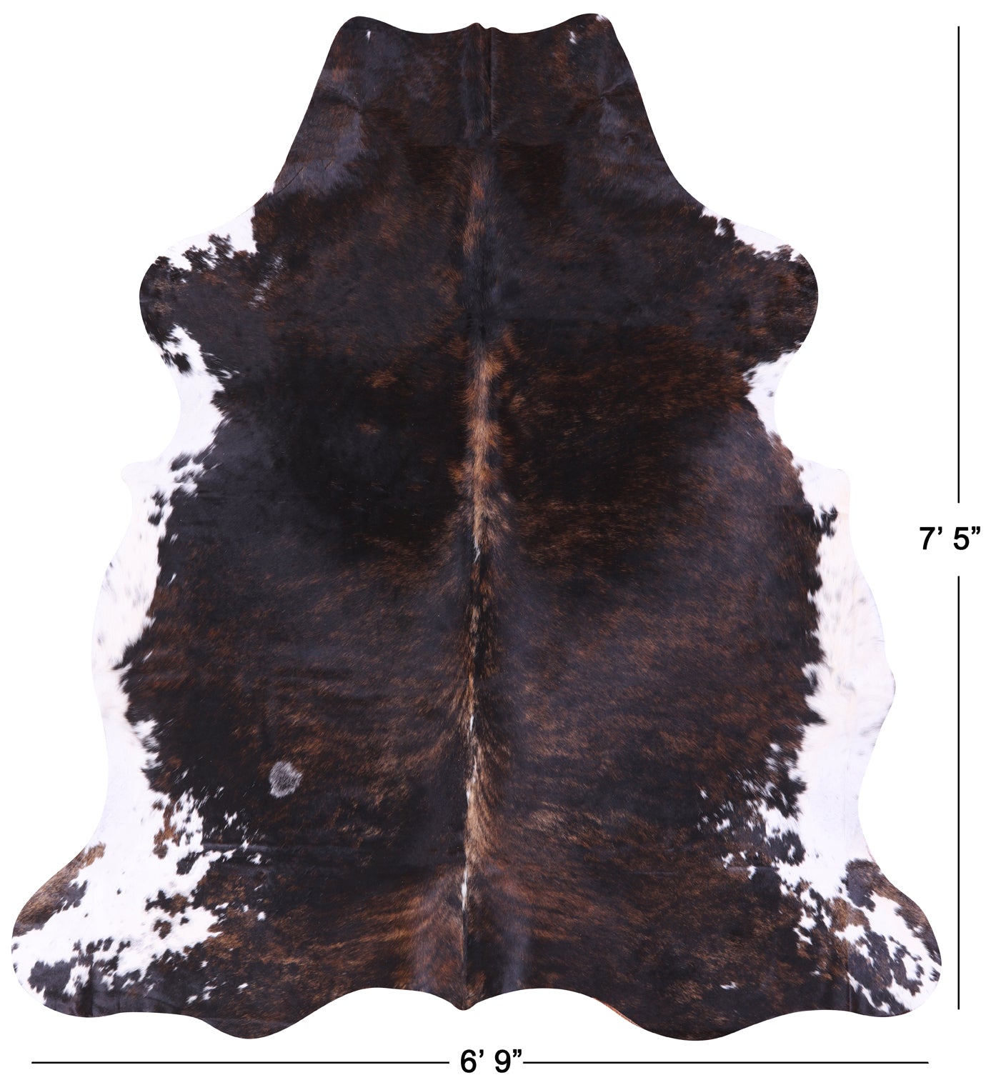 Natural Hair-On Cowhide Rug - 7' 5" X 6' 9" - Golden Nile