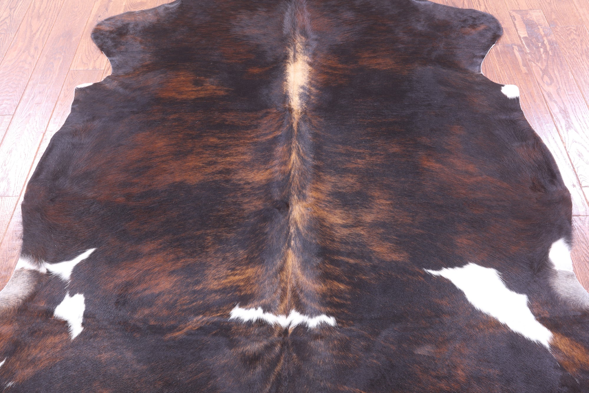 Natural Hair-On Cowhide Rug - 6' 7" X 6' 1" - Golden Nile