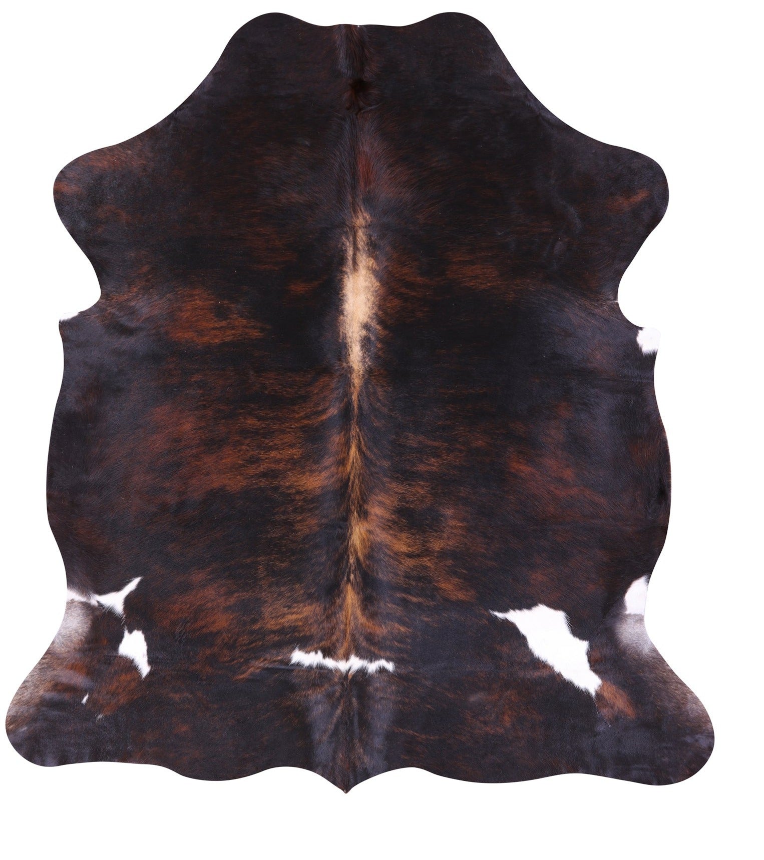 Natural Hair-On Cowhide Rug - 6' 7" X 6' 1" - Golden Nile