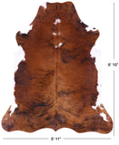 Natural Hair-On Cowhide Rug - 6' 10" X 5' 11" - Golden Nile