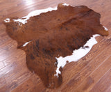 Natural Hair-On Cowhide Rug - 6' 11" X 6' 3" - Golden Nile
