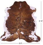 Natural Hair-On Cowhide Rug - 6' 10" X 6' 8" - Golden Nile
