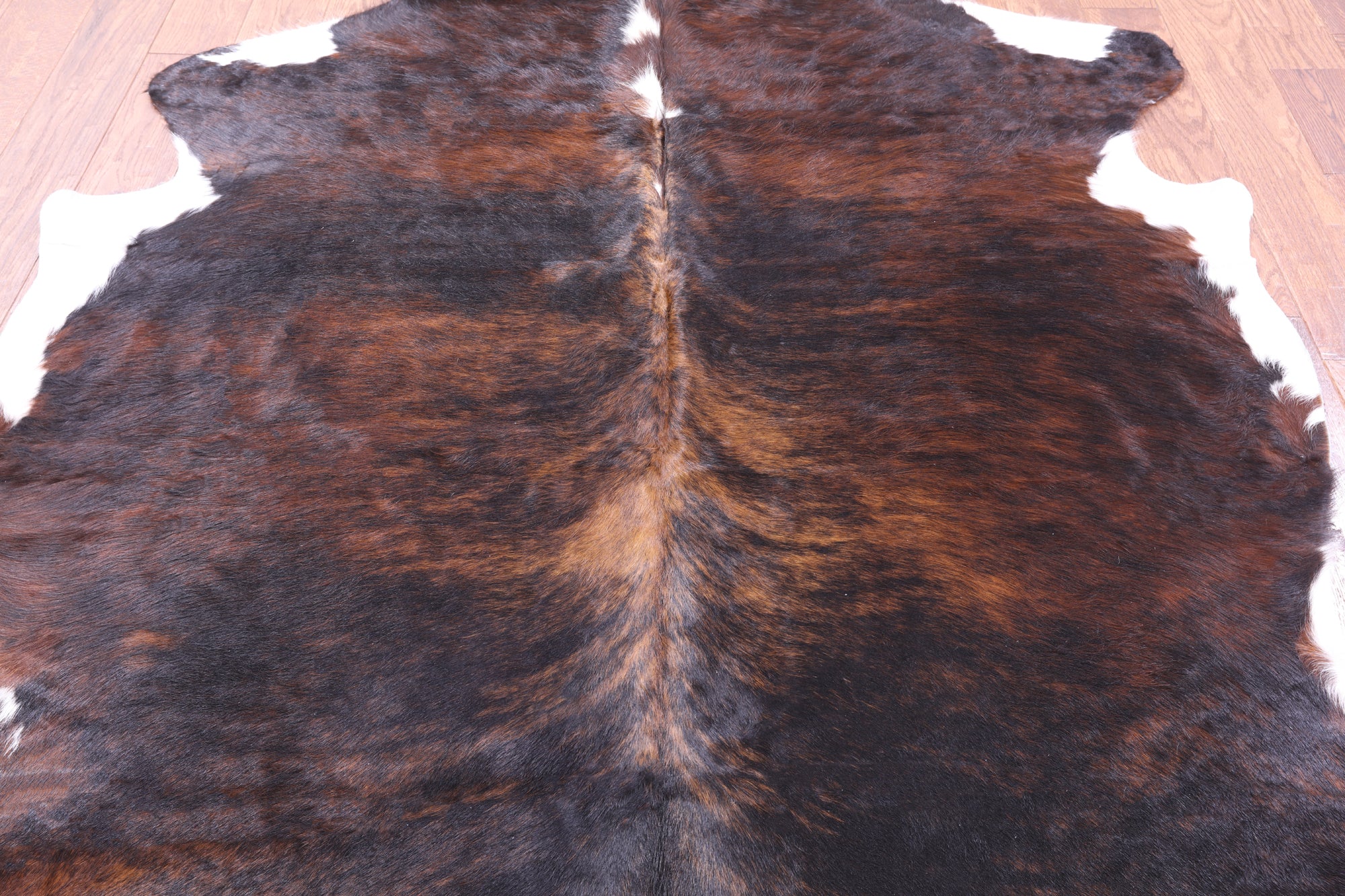 Natural Hair-On Cowhide Rug - 6' 10" X 6' 1" - Golden Nile