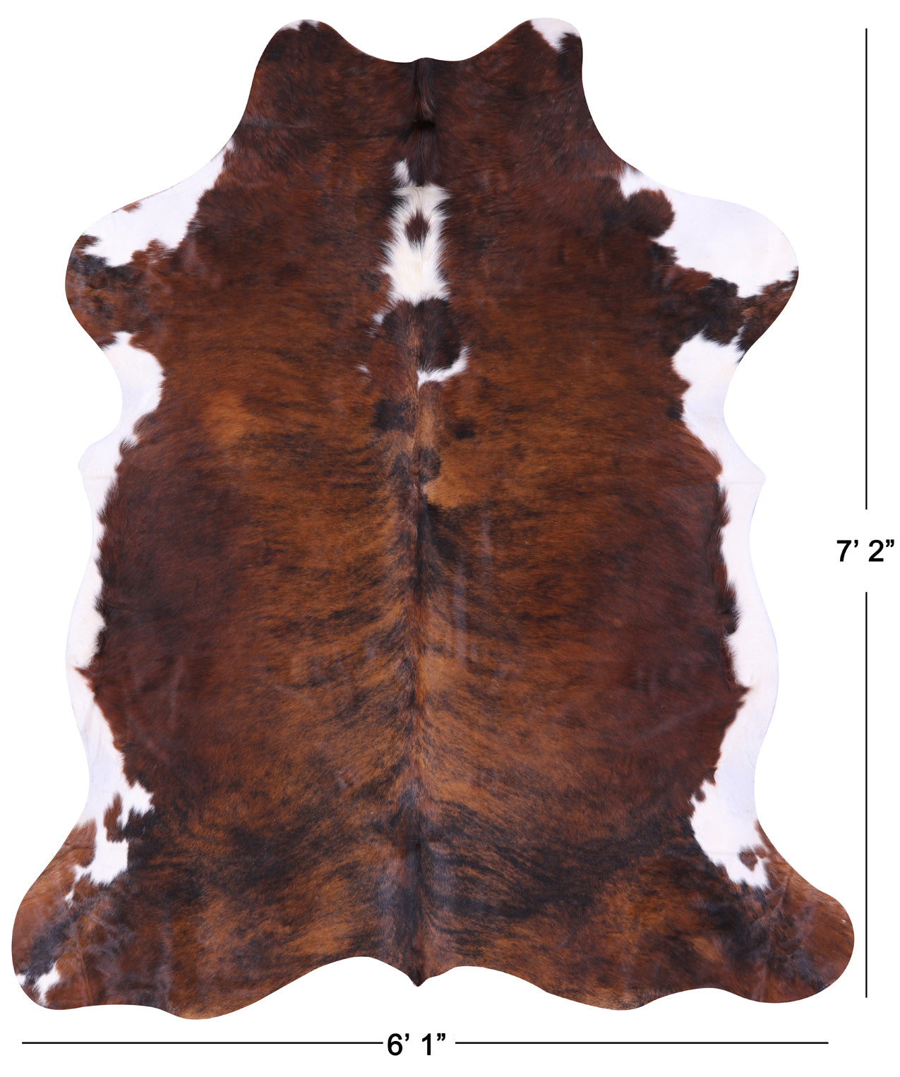 Natural Hair-On Cowhide Rug - 7' 2" X 6' 1" - Golden Nile