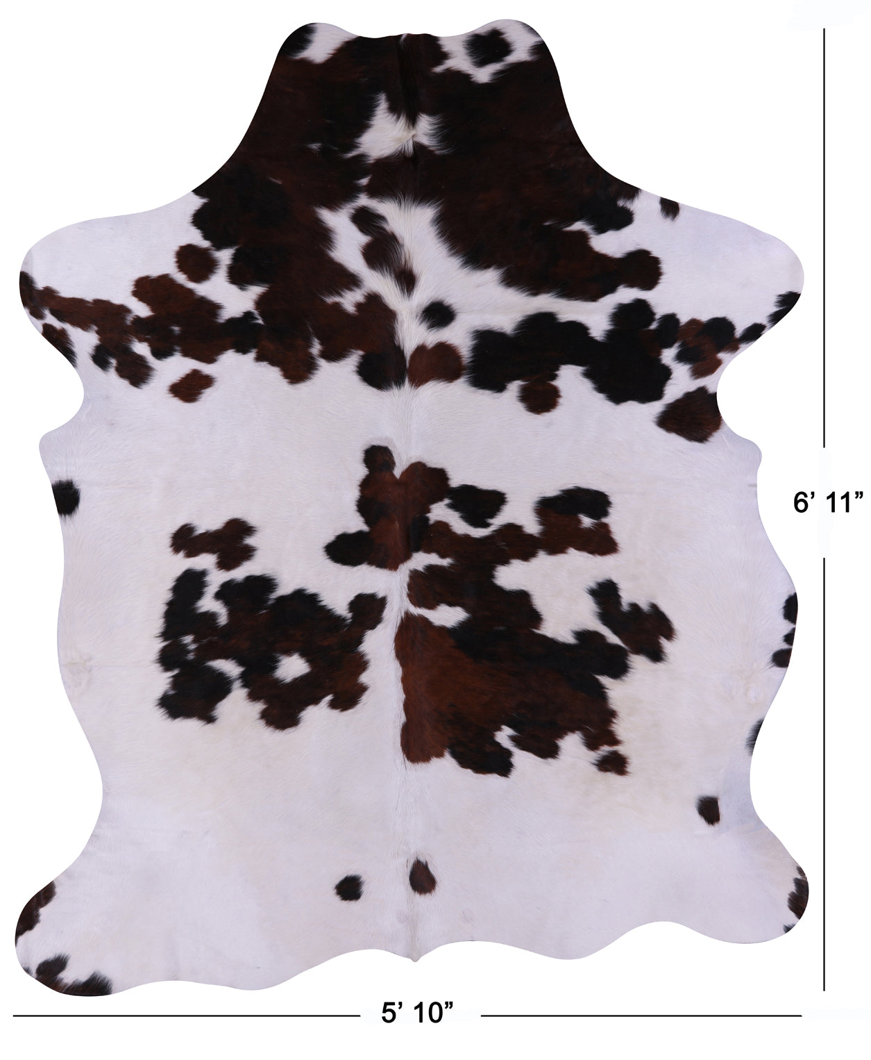 Natural Hair-On Cowhide Rug - 6' 11" X 5' 10" - Golden Nile