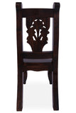 Reclaimed Wood Dining Chair - Handcarved Back Sunflower - Golden Nile