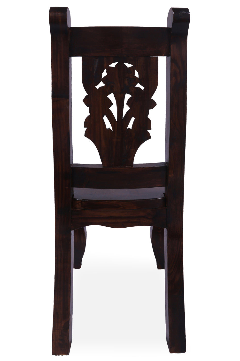 Reclaimed Wood Dining Chair - Handcarved Back Sunflower - Golden Nile