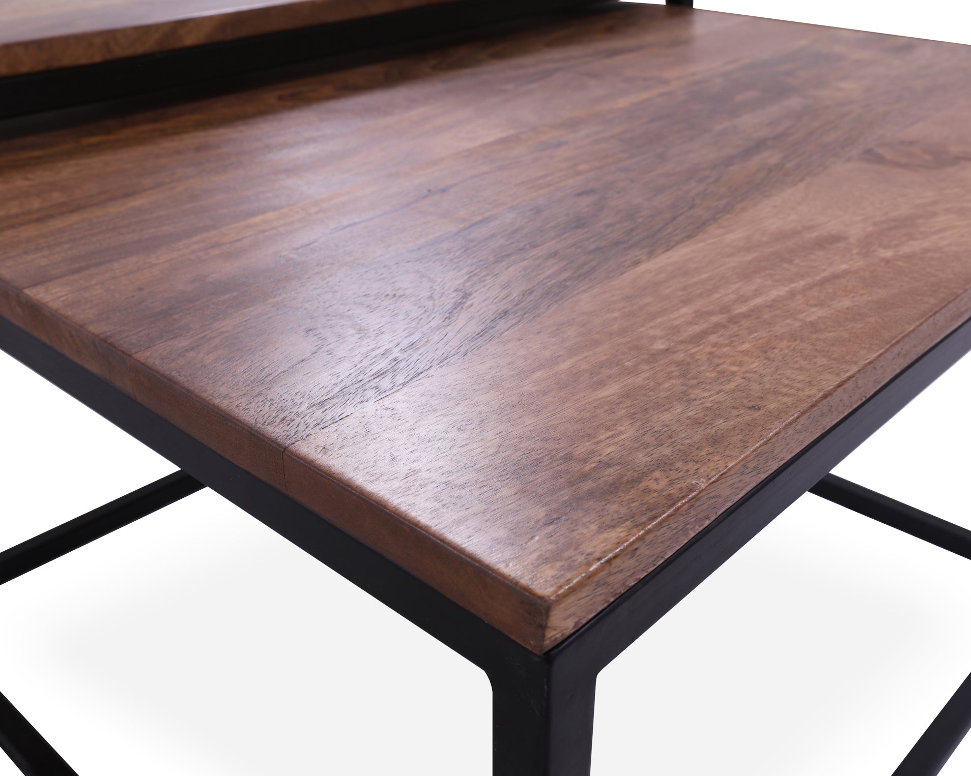 Solid Wood 2 Piece Coffee Table and Nesting Tables Set - Golden Nile