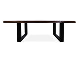 Solid Wood Coffee Table With Black Legs - Golden Nile