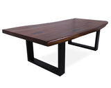 Solid Wood Coffee Table With Black Legs - Golden Nile