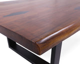 Solid Wood Coffee Table With Black Legs - Golden Nile