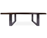 Solid Wood Coffee Table With Silver Legs - Golden Nile