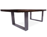 Solid Wood Coffee Table With Silver Legs - Golden Nile