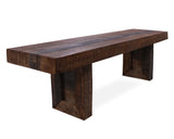 Solid Wood Dining Bench With Texture - Golden Nile