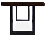 Solid Wood Bench & U Shape Grey Legs - Golden Nile