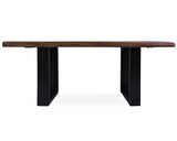 Solid Wood Bench & U Shape Grey Legs - Golden Nile