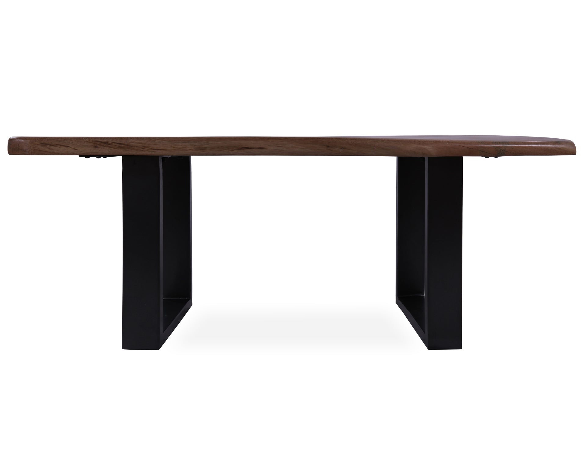 Solid Wood Bench & U Shape Grey Legs - Golden Nile