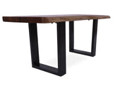 Solid Wood Bench & U Shape Grey Legs - Golden Nile