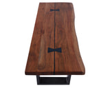 Solid Wood Bench & U Shape Grey Legs - Golden Nile