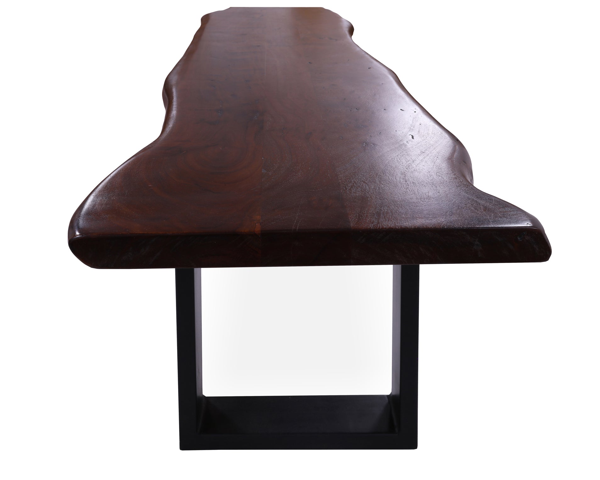 Solid Wood Dining Bench With Metal Legs - Golden Nile