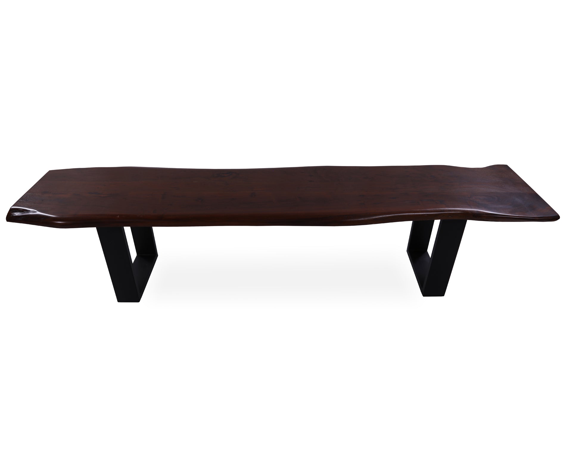 Solid Wood Dining Bench With Metal Legs - Golden Nile