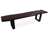 Solid Wood Dining Bench With Metal Legs - Golden Nile